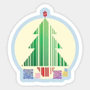 Christmas money tree, funny Sticker